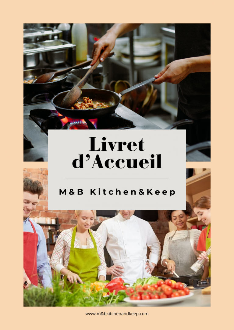 Document Présentation A4 Entreprise Livret d'Accueil Moderne Minimaliste Bleu Beige